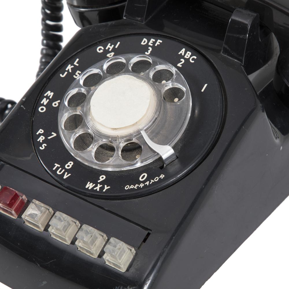 Black Five Line Rotary Telephone