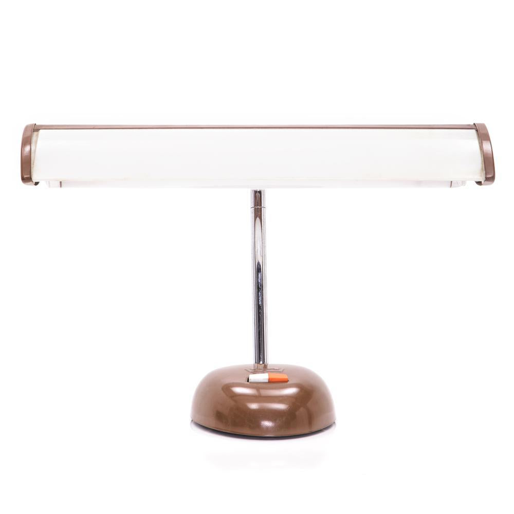 Brown and White Desk Lamp