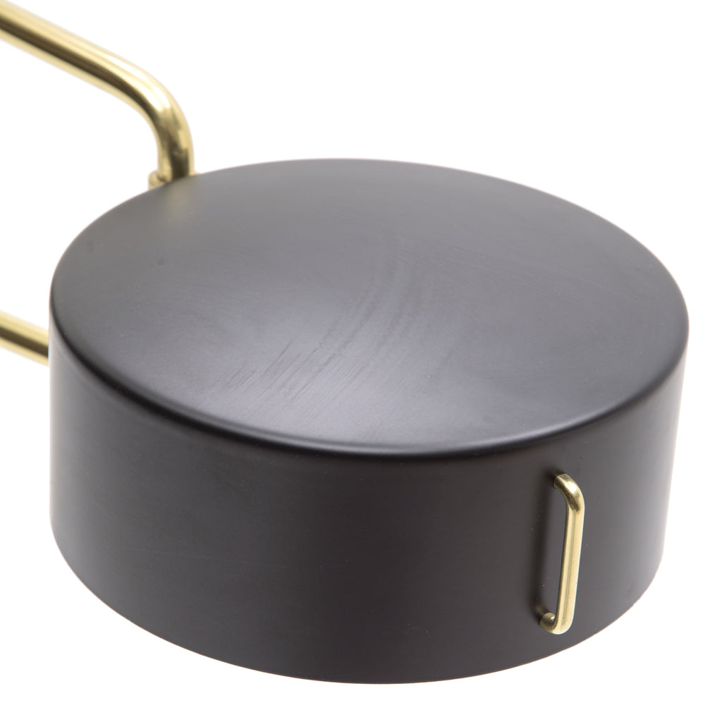 Black & Gold Short Cylinder Shade Table Lamp