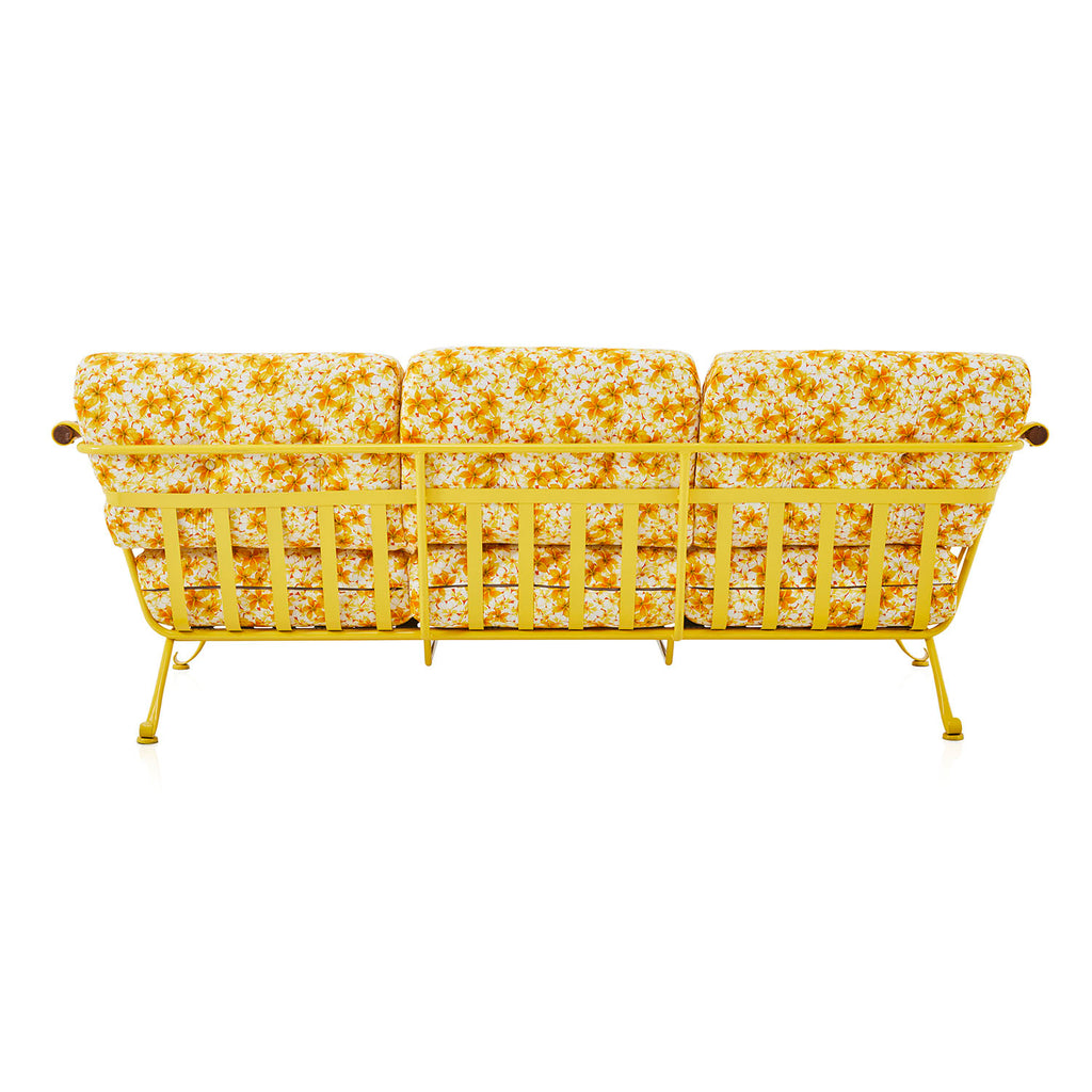 Yellow Floral Outdoor Sofa