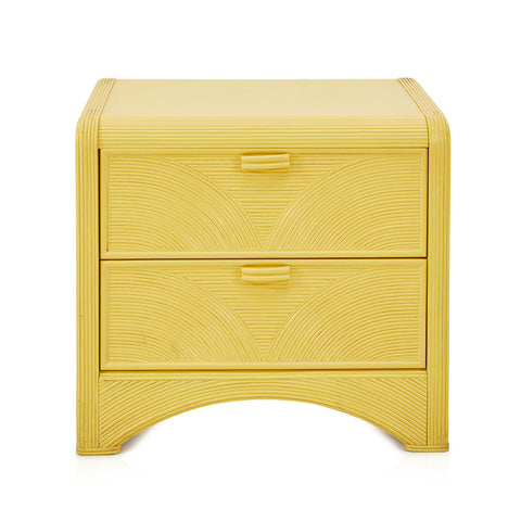 Yellow Textured Bedside Table