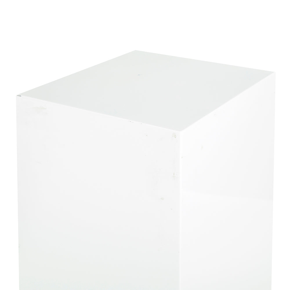 Glossy White 34" Tall Rectangle Pedestal