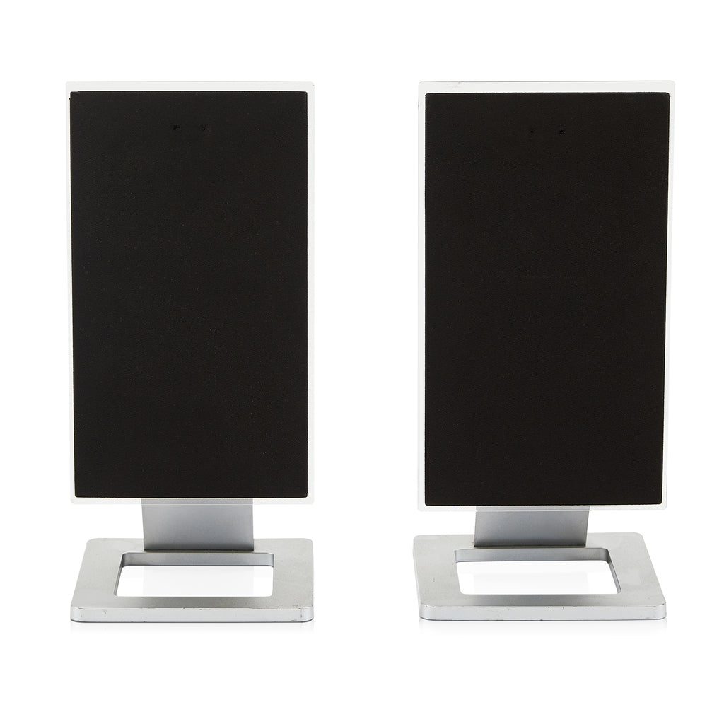 Flat Modern Rectangle Desktop Speakers Set of 2