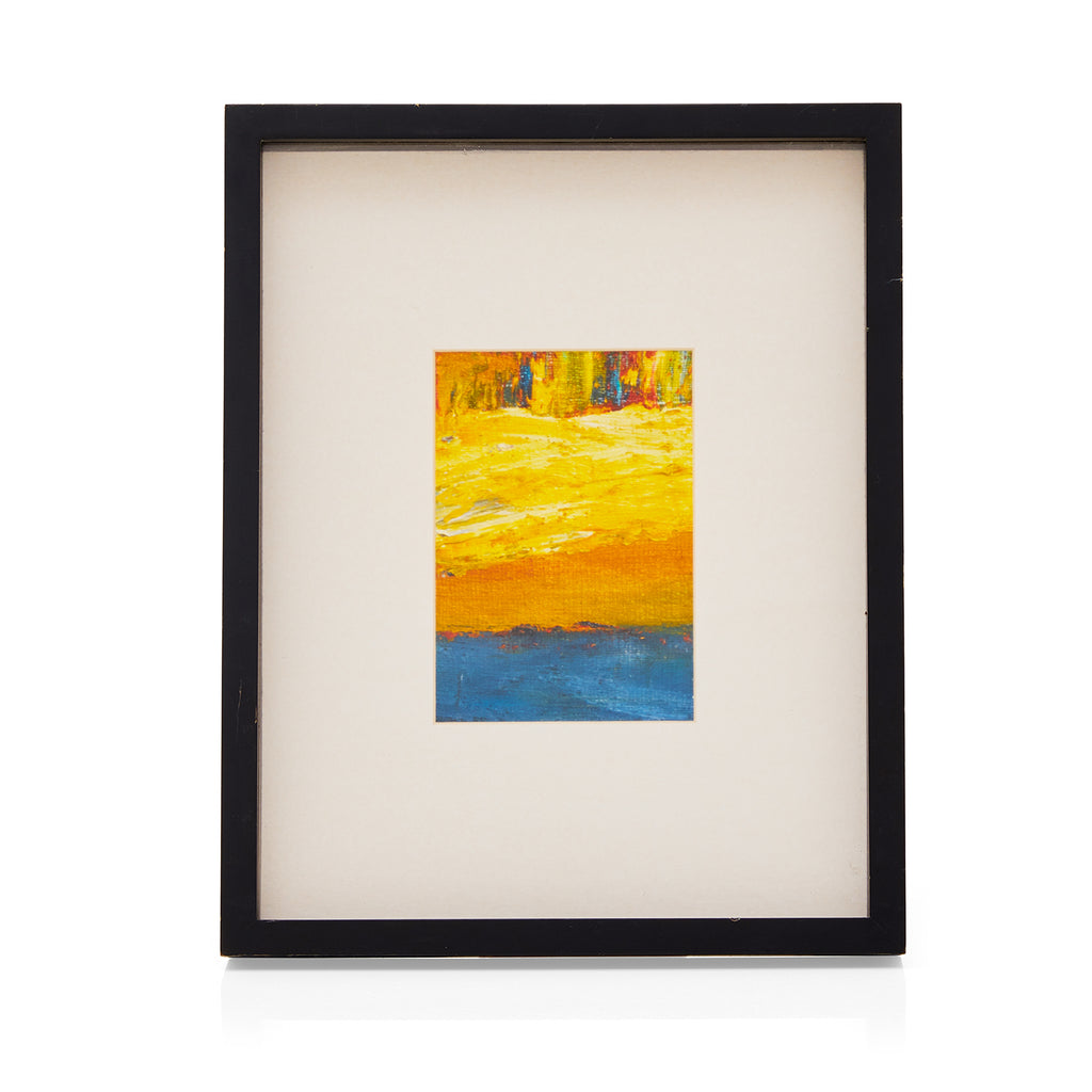 0049 (A+D) Golden Abstract Beach Painting (12" x 15")
