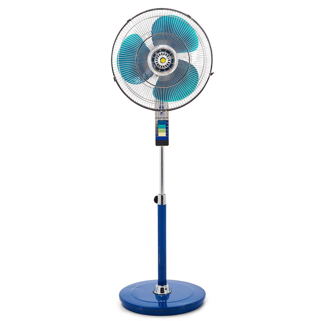 Electric Blue Standing Aurora Fan