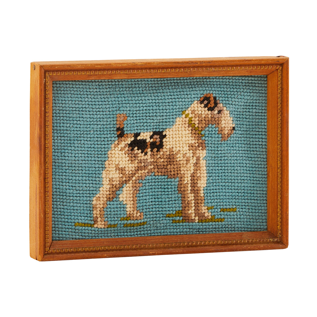 1161 (A+D) Needlepoint Airedale Terrier Blue