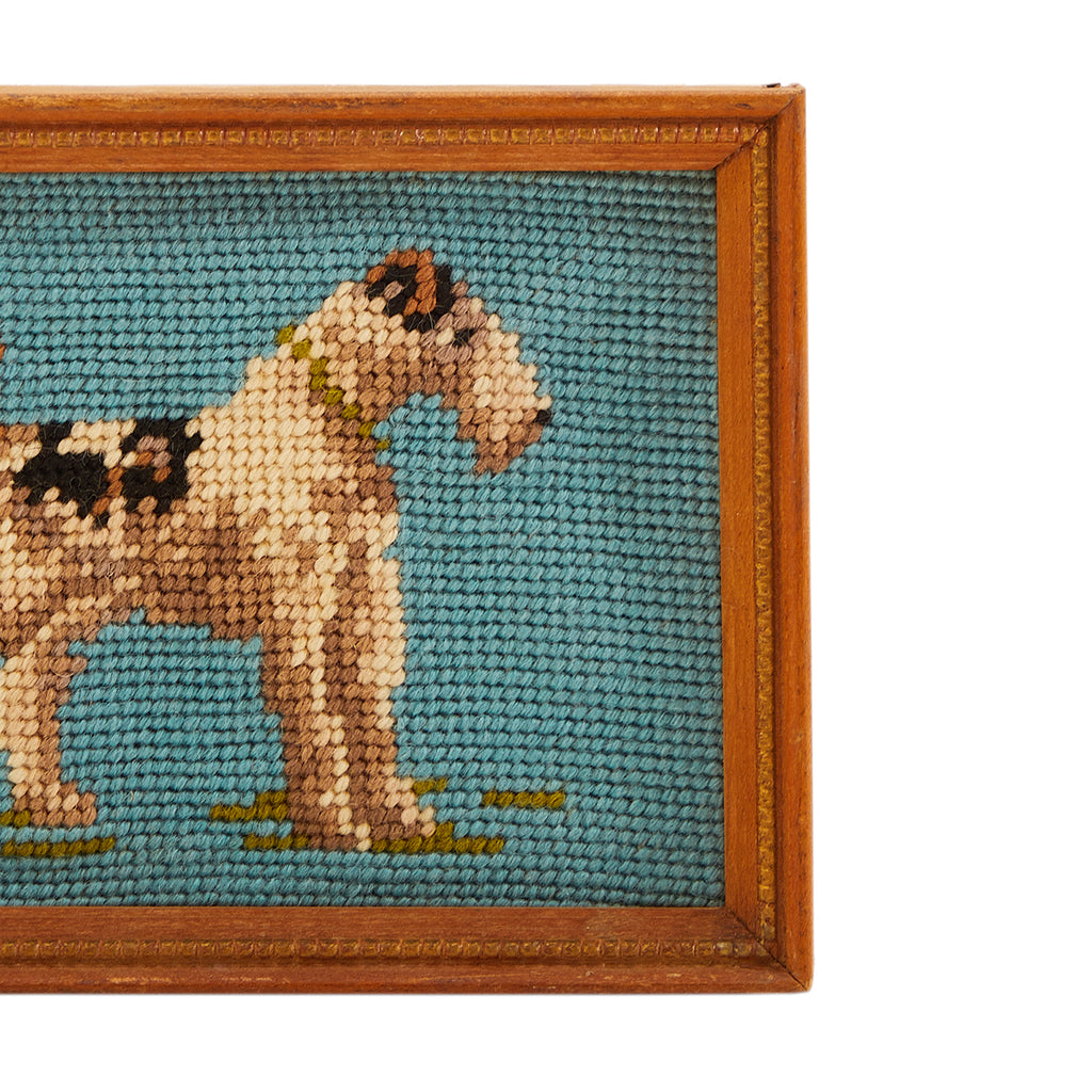 1161 (A+D) Needlepoint Airedale Terrier Blue