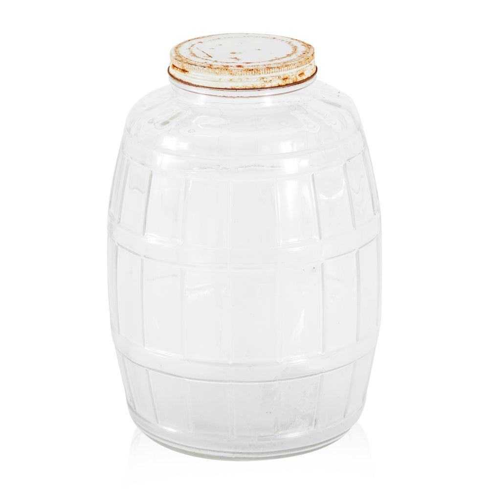 Barrel Glass Mason Jar with Handle