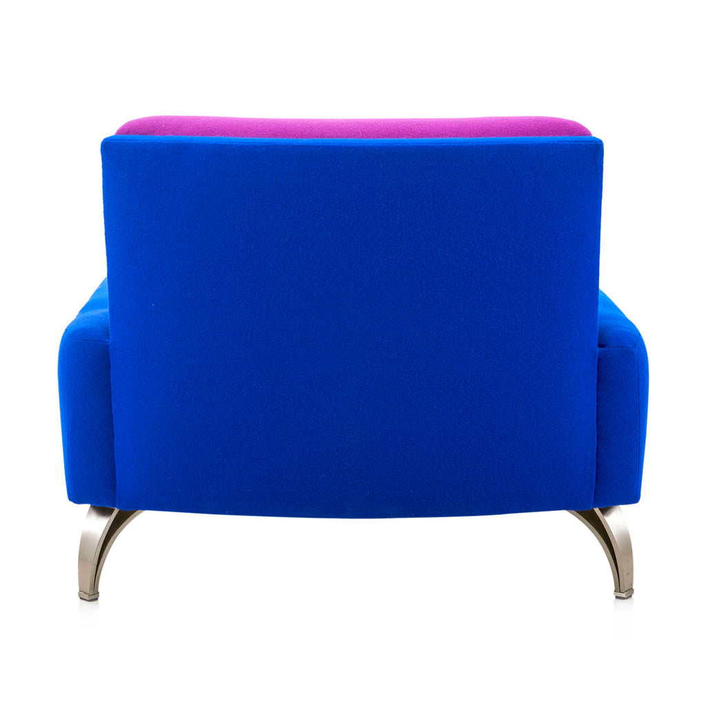 Blue & Purple Wide Modern Lounge Chair