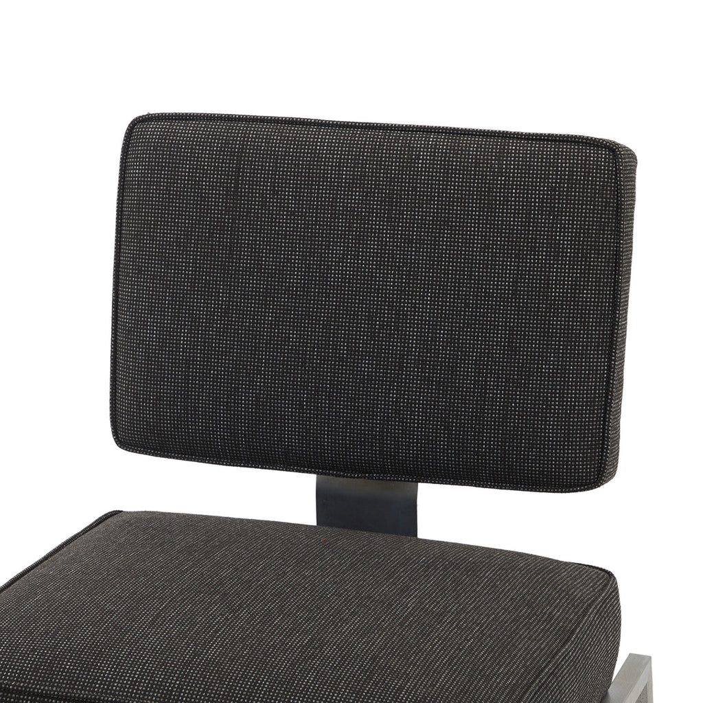 Black Charcoal Square Office Side Chair