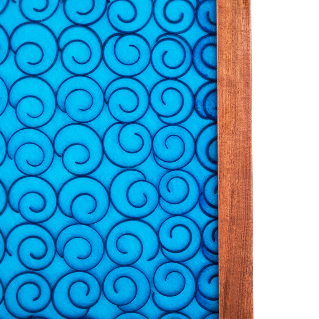 Blue Spiral Room Divider