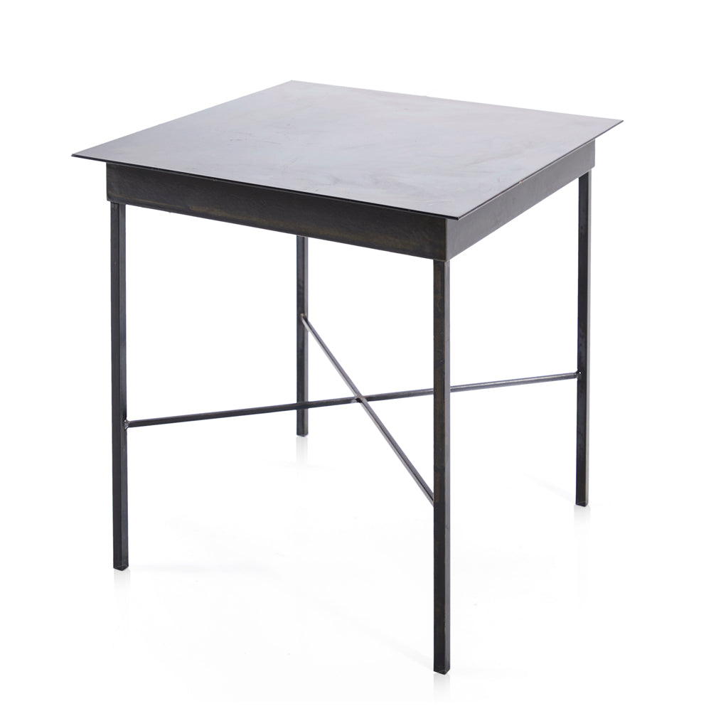 Black Steel Side Table - Short