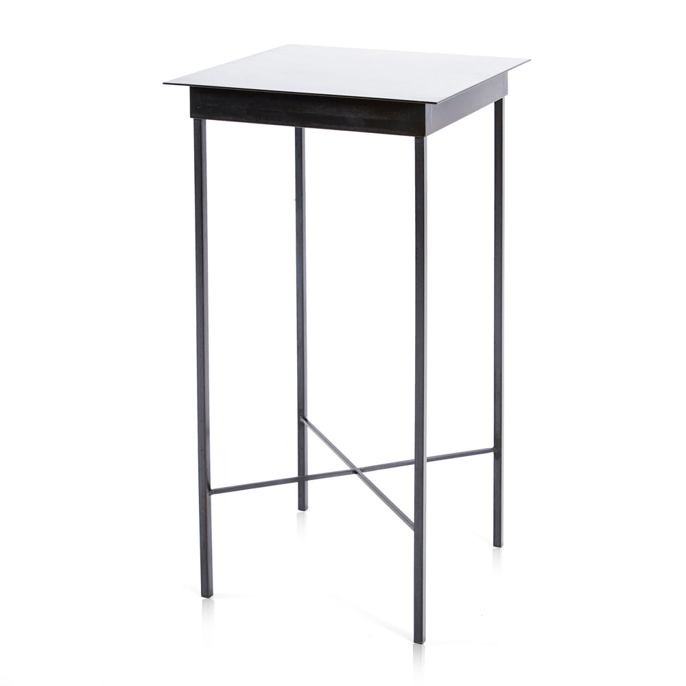 Black Steel Side Table - Tall