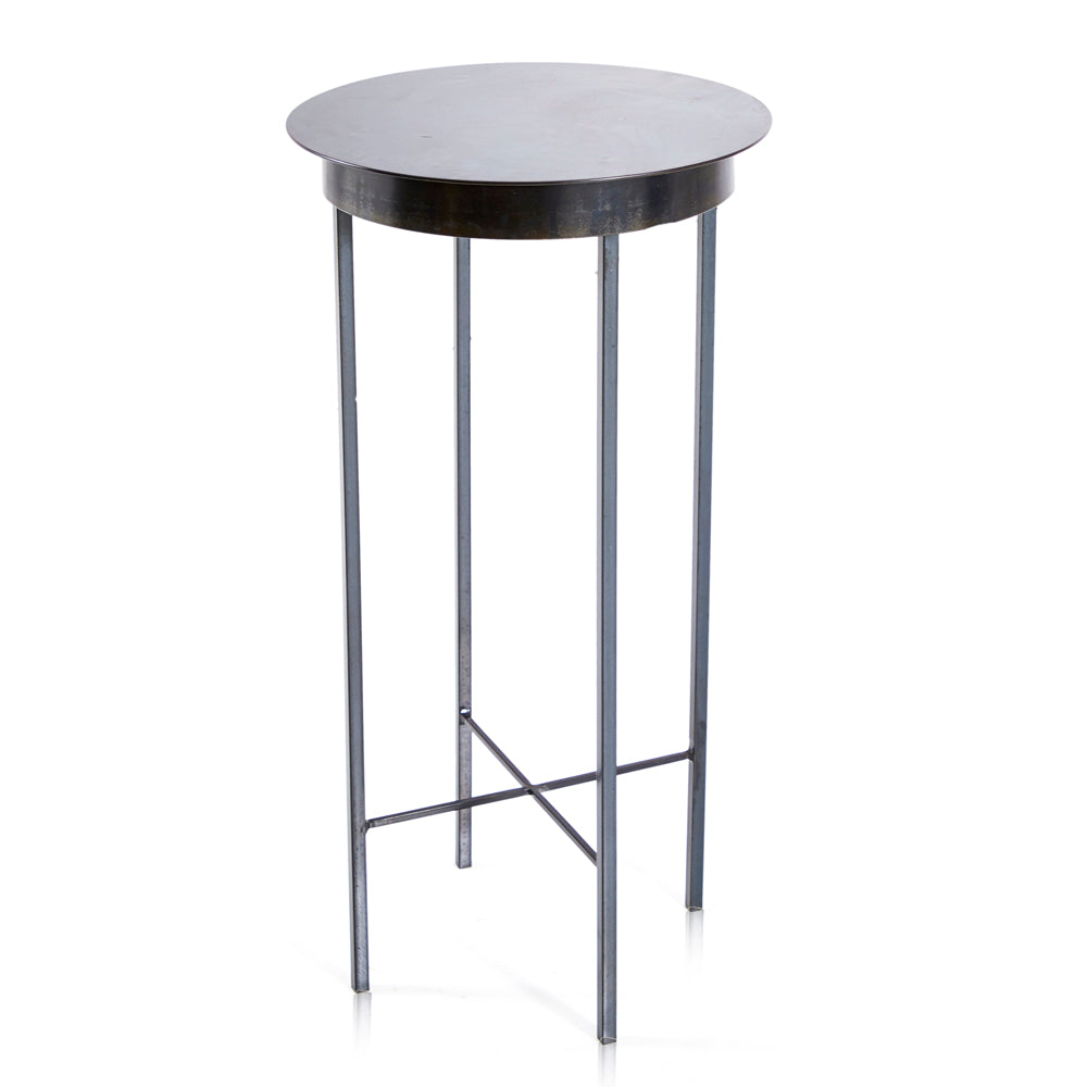Black Steel Side Table - Circle