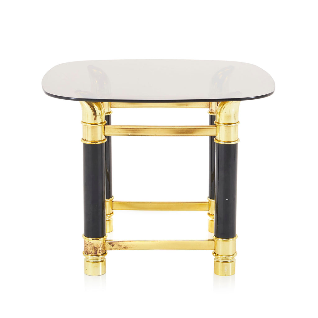 Black & Gold Deco Side Table