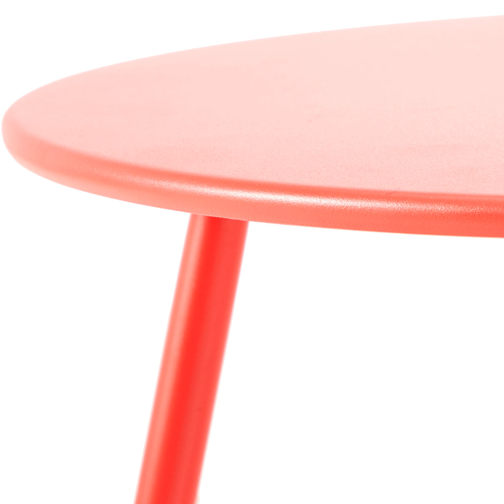 Metal Side Table - Red
