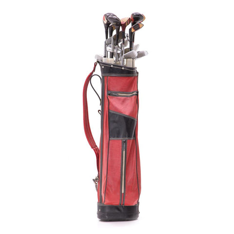 Red Golf Bag and Clubs