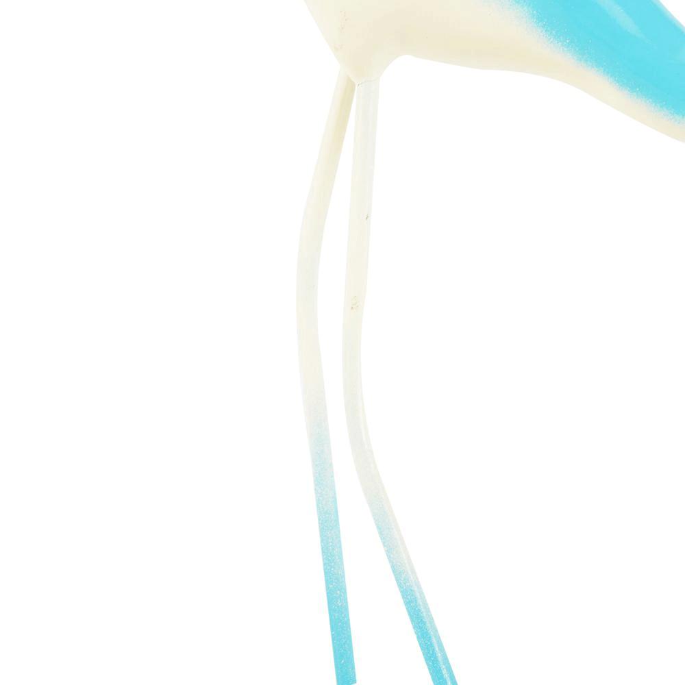 Blue Plastic Flamingo