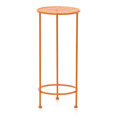 Orange Metal Side Table