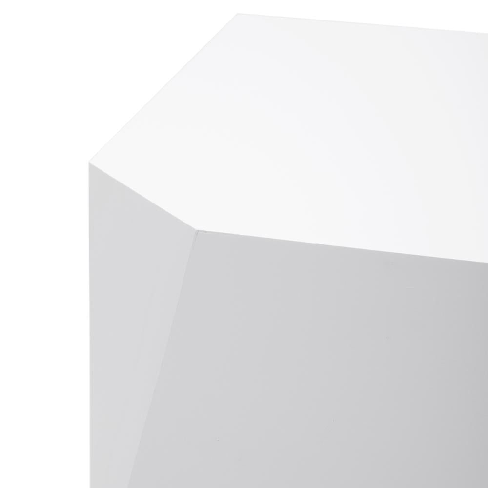 Large White Tapered Rectangle Pedestal