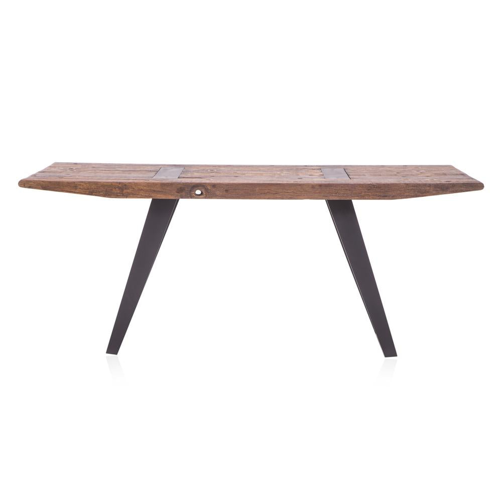 Phoenix Rustic Wood Table Desk with Black Legs