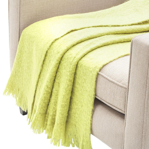 Fuzzy Chartreuse Throw