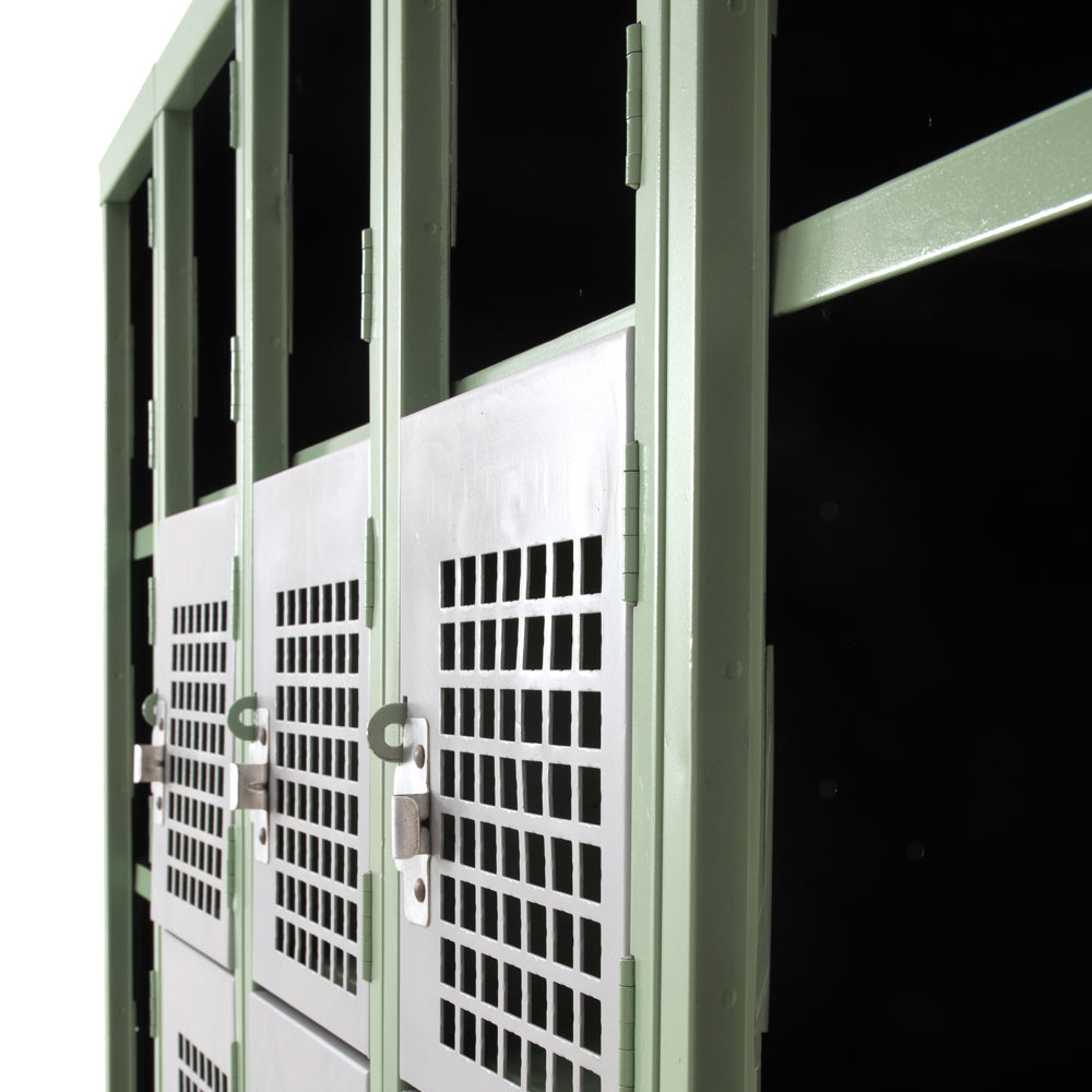 Mint Green and Silver Cubby Lockers
