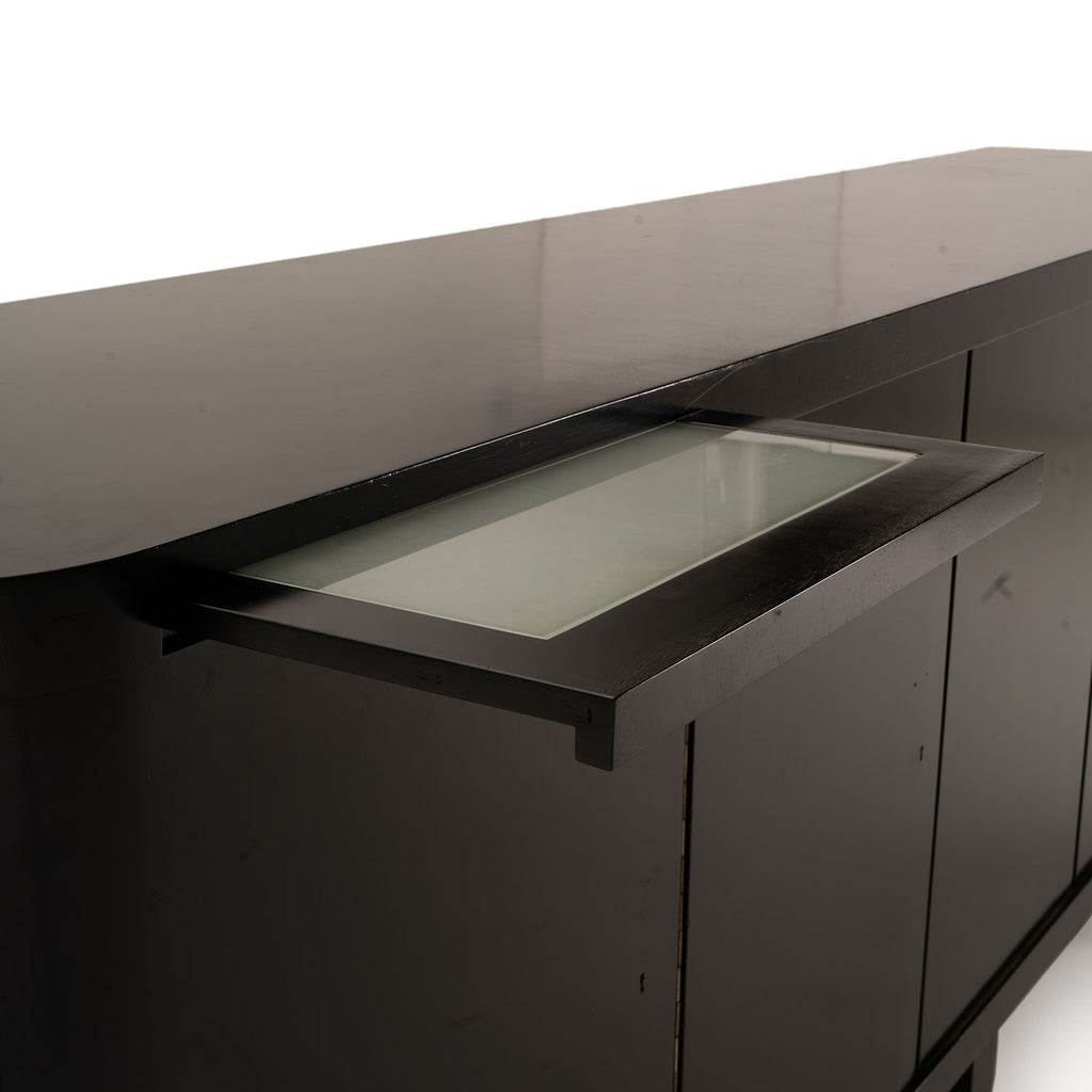 Huge Black Console Reception Counter Desk