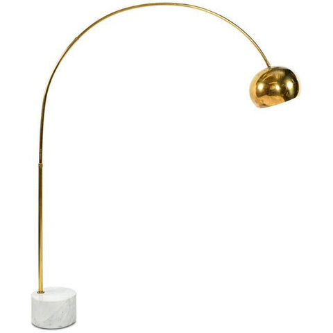 Arc Floor Lamp - Brass with Marble Base