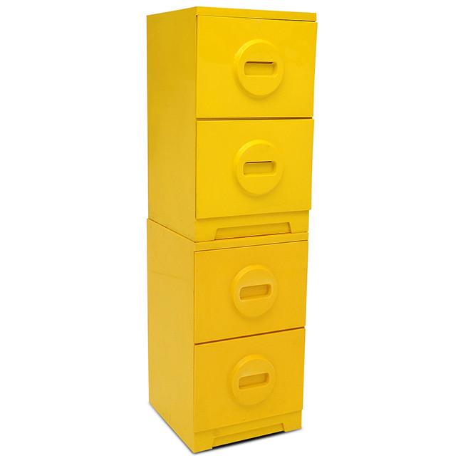 Yellow Plastic File Cabinet