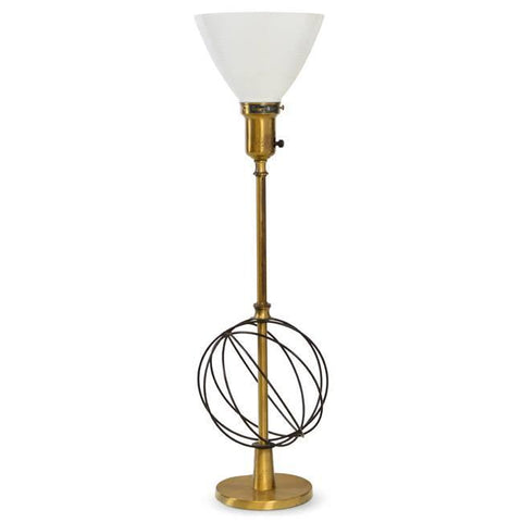 Brass Wire Orb Table Lamp