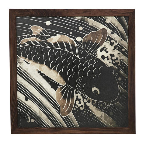 Black Koi Fish Artwork