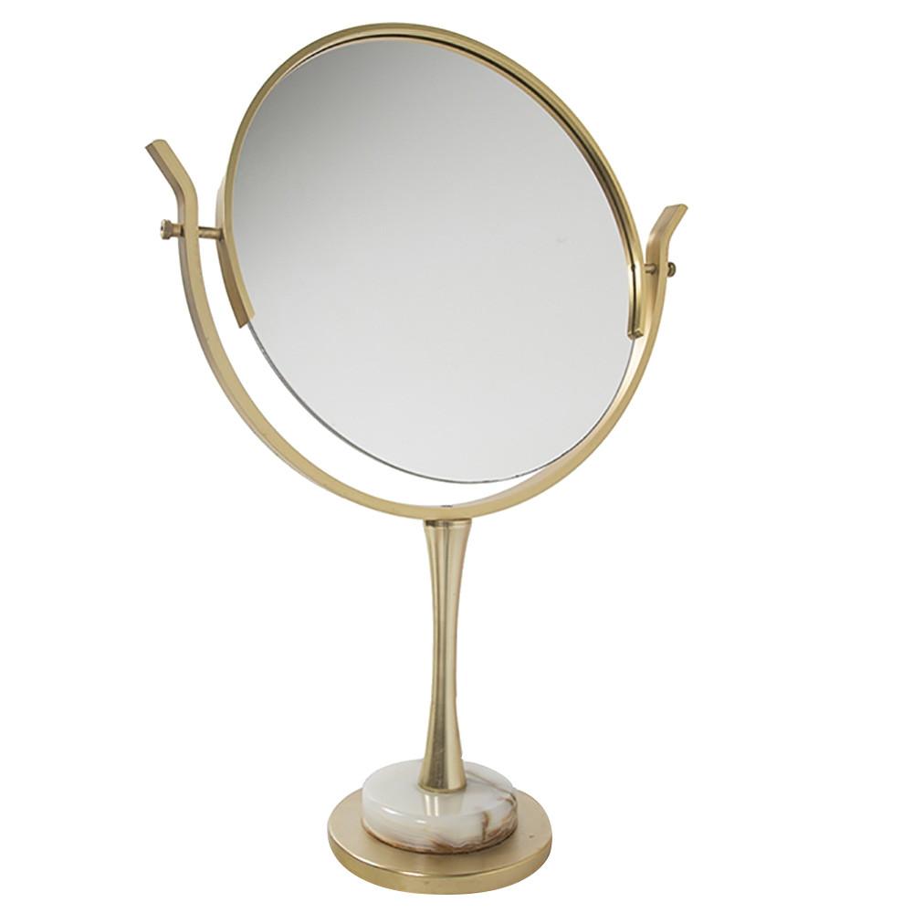 Gold & Marble Table Mirror
