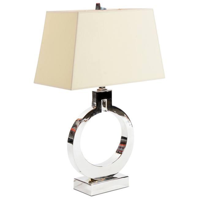 Chrome Circle Table Lamp