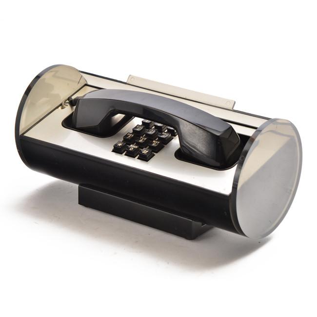 Vintage Black Phone in Acrylic Tube Case