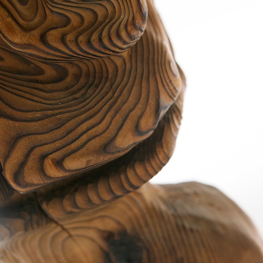 Carved Wood Table Lamp