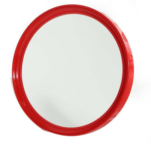 Red Round Wall Mirror