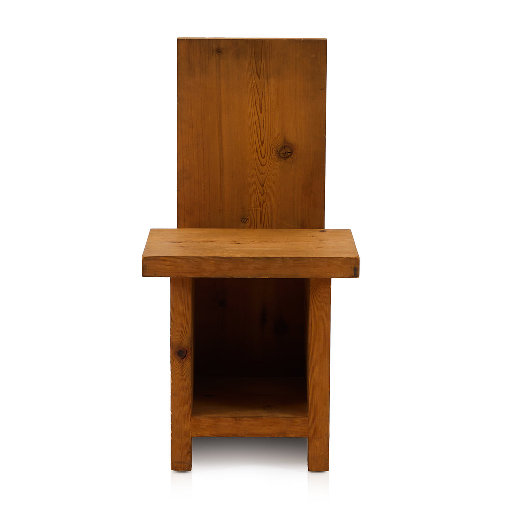 Handmade Square Panel Wood Chair