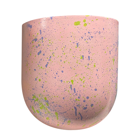 Pink Paint Splatter Planter