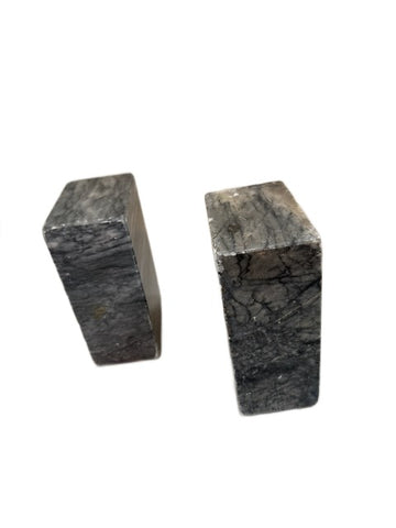 Dark Gray Marble Bookends