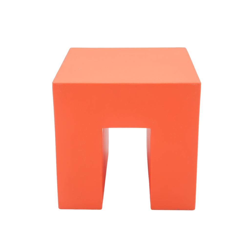 Yellow & Orange Minimalist Geometric Block Stool
