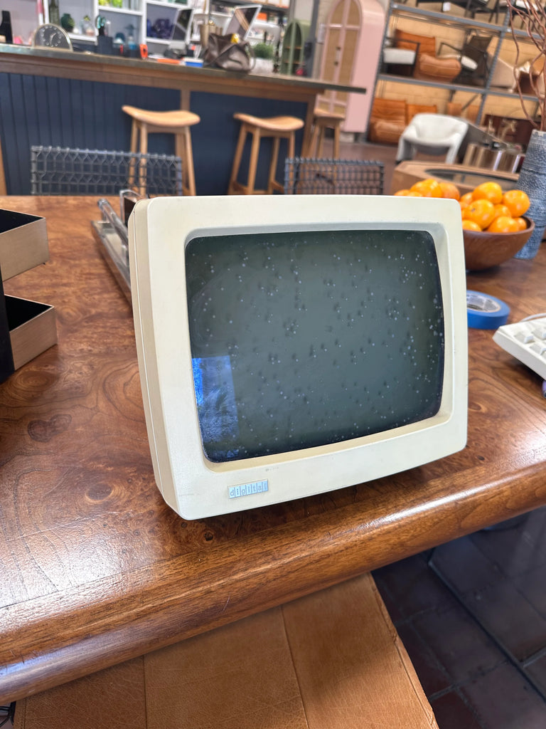 Retro Beige Plastic Digital CRT Computer Monitor