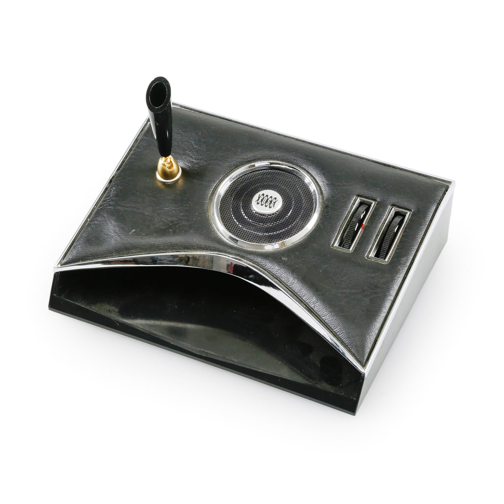 Black Faux Leather & Chrome ROSS Intercom Unit