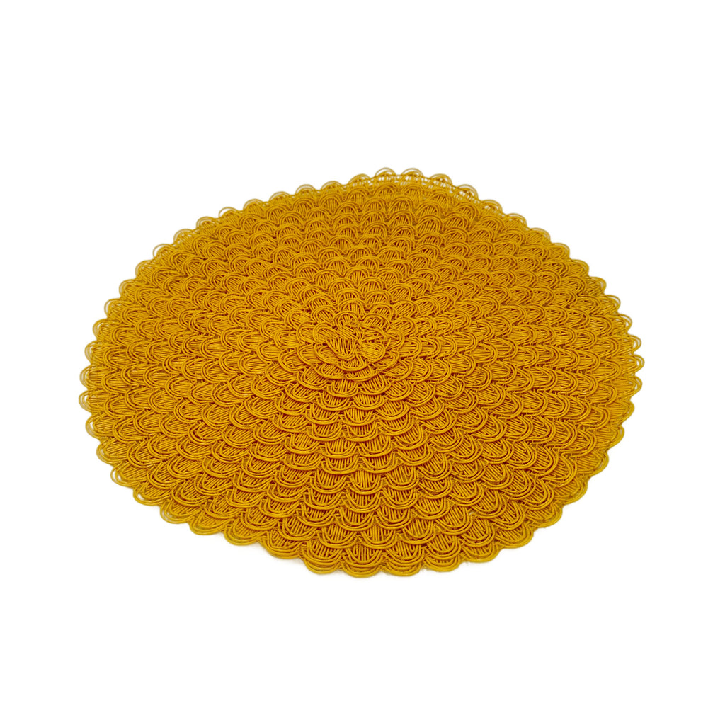 Mustard Yellow Coiled Round Placemat