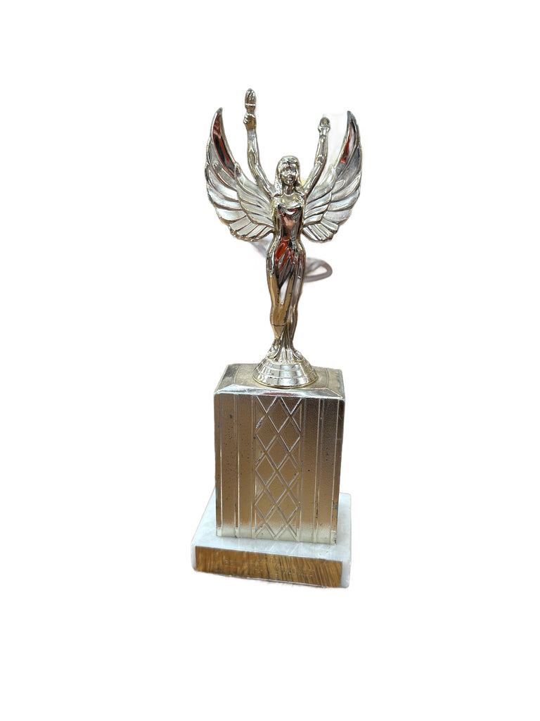 Silver Winged Goddess Torch Trophy