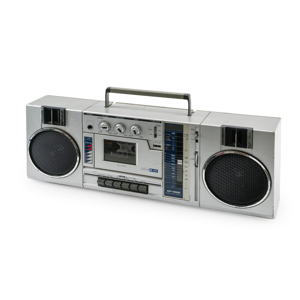 Silver / Metal Sharp GF-7200 Stereo Radio Cassette Boombox