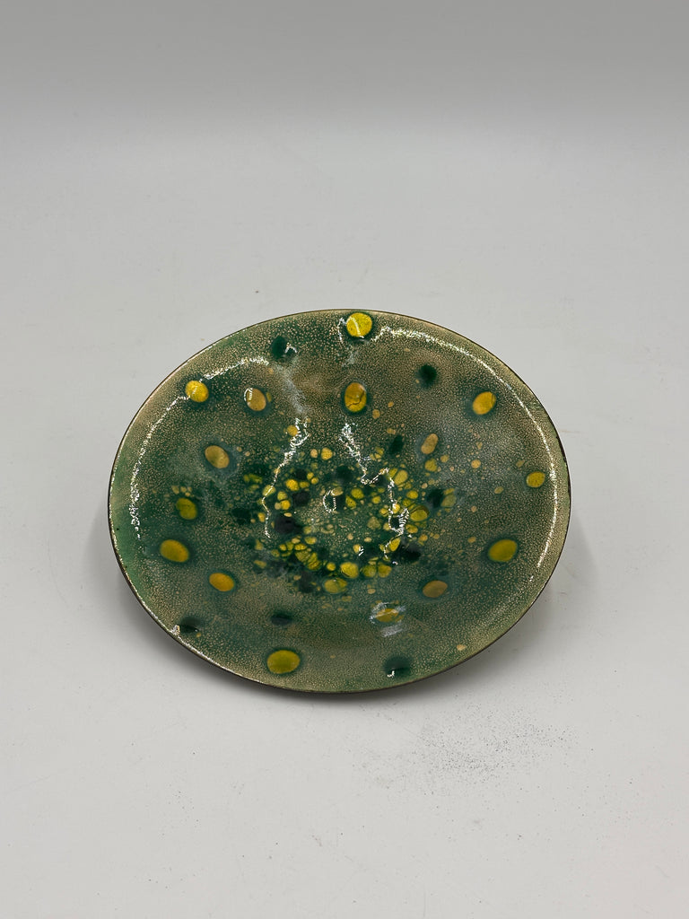 Speckled Green & Yellow Decorative plate