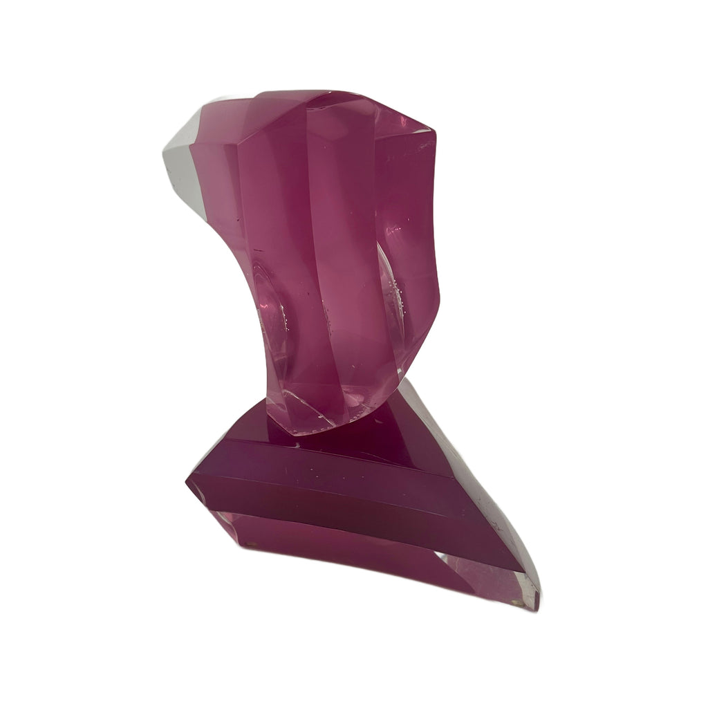 Fuchsia Abstract Acrylic Sculpture