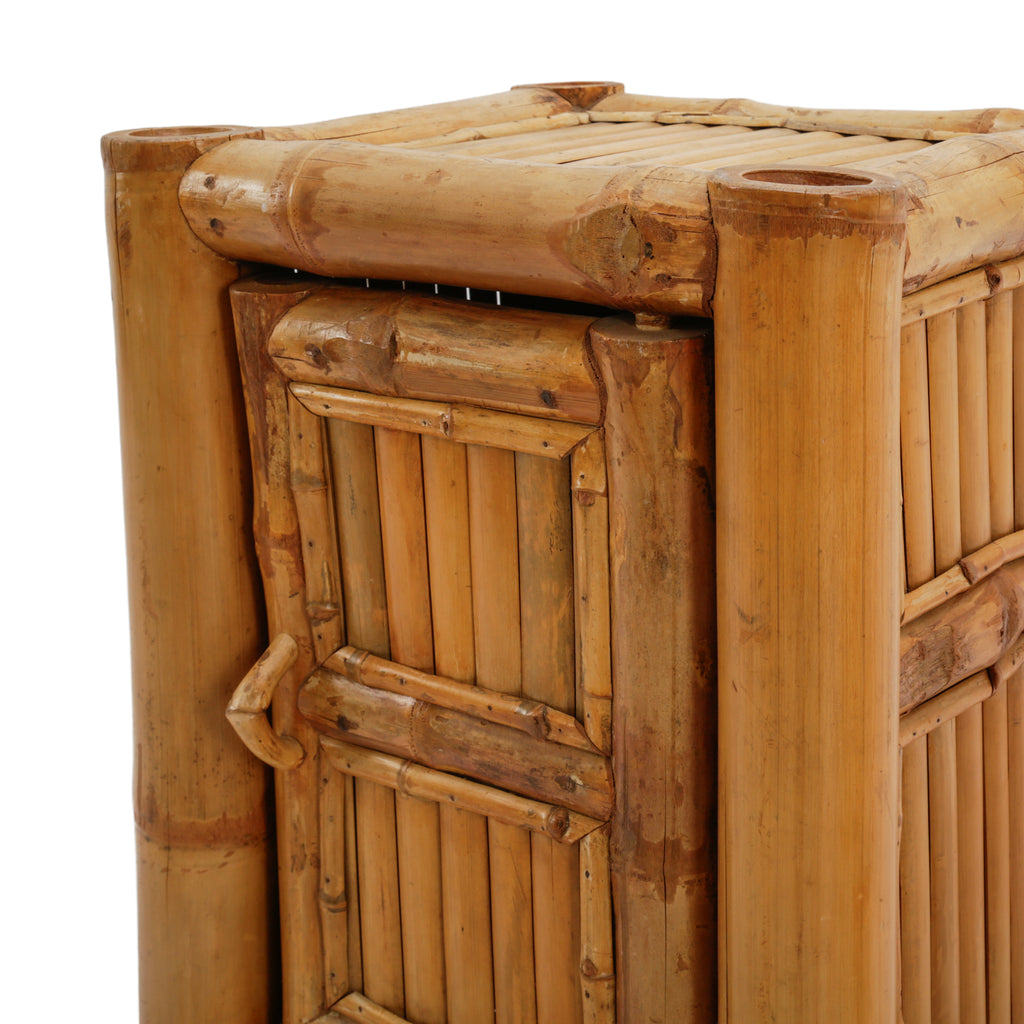 Bamboo Single-Door Nightstand