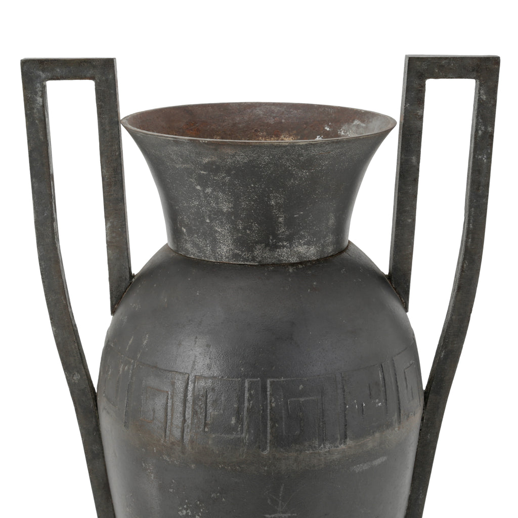 Dark Gray Metal Urn